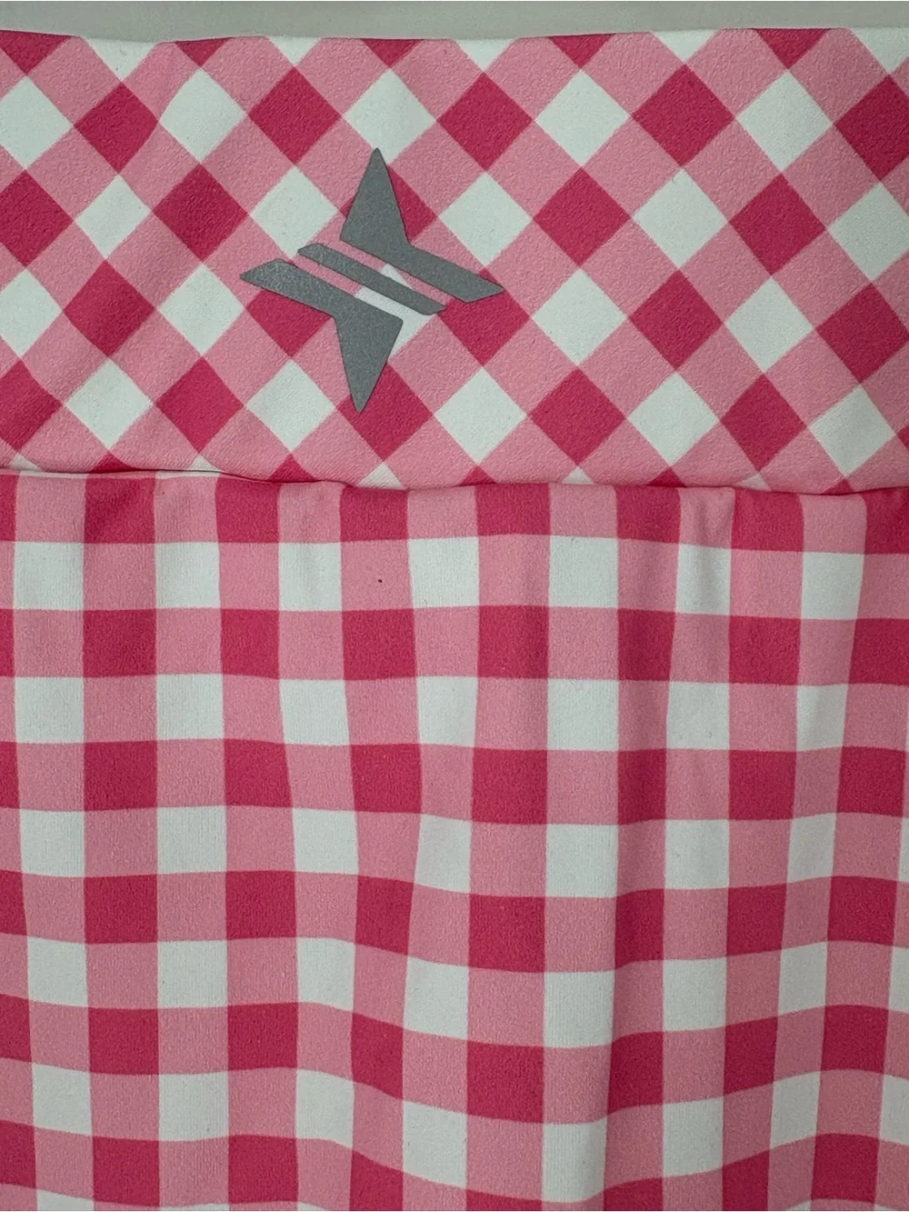 Tuckernuck Karrie Golf Skirt Pink Gingham 16” Preppy Stretch Skort Large